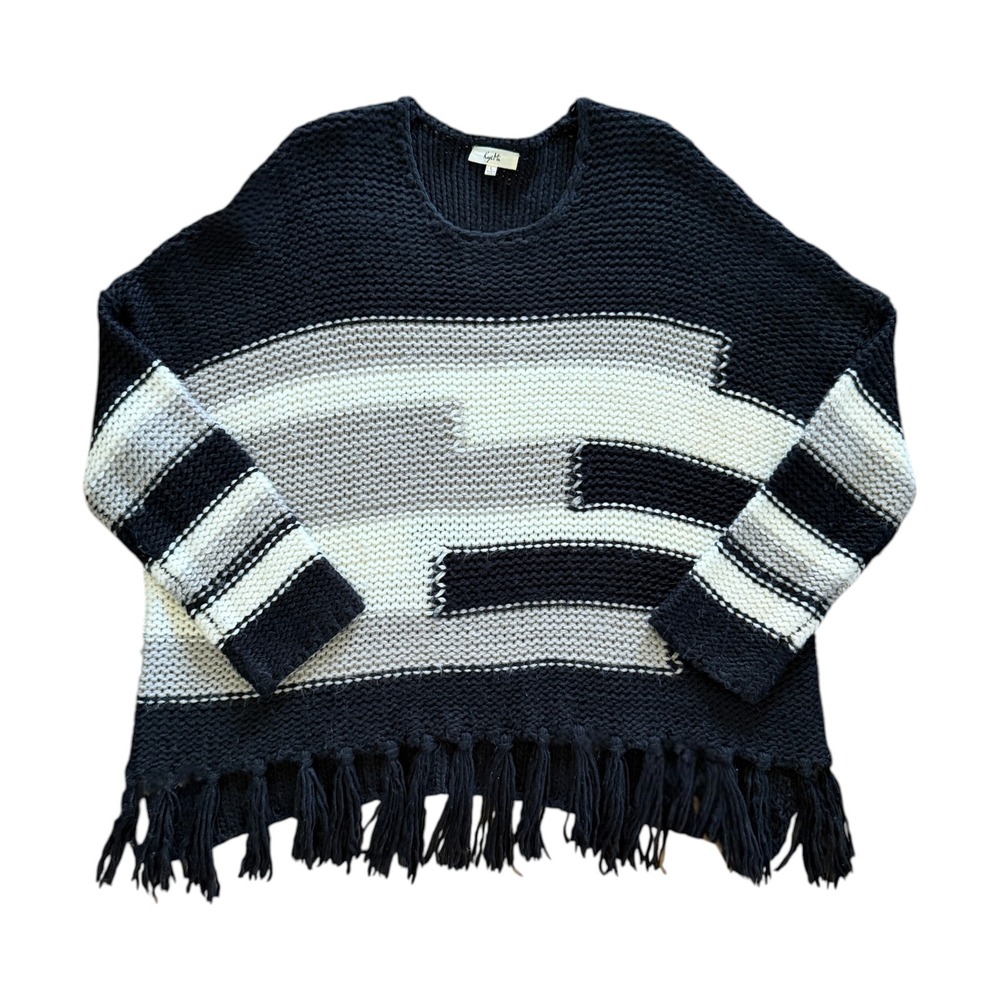 Kye Mi Boho Oversized Fringe Sweater - Size L
